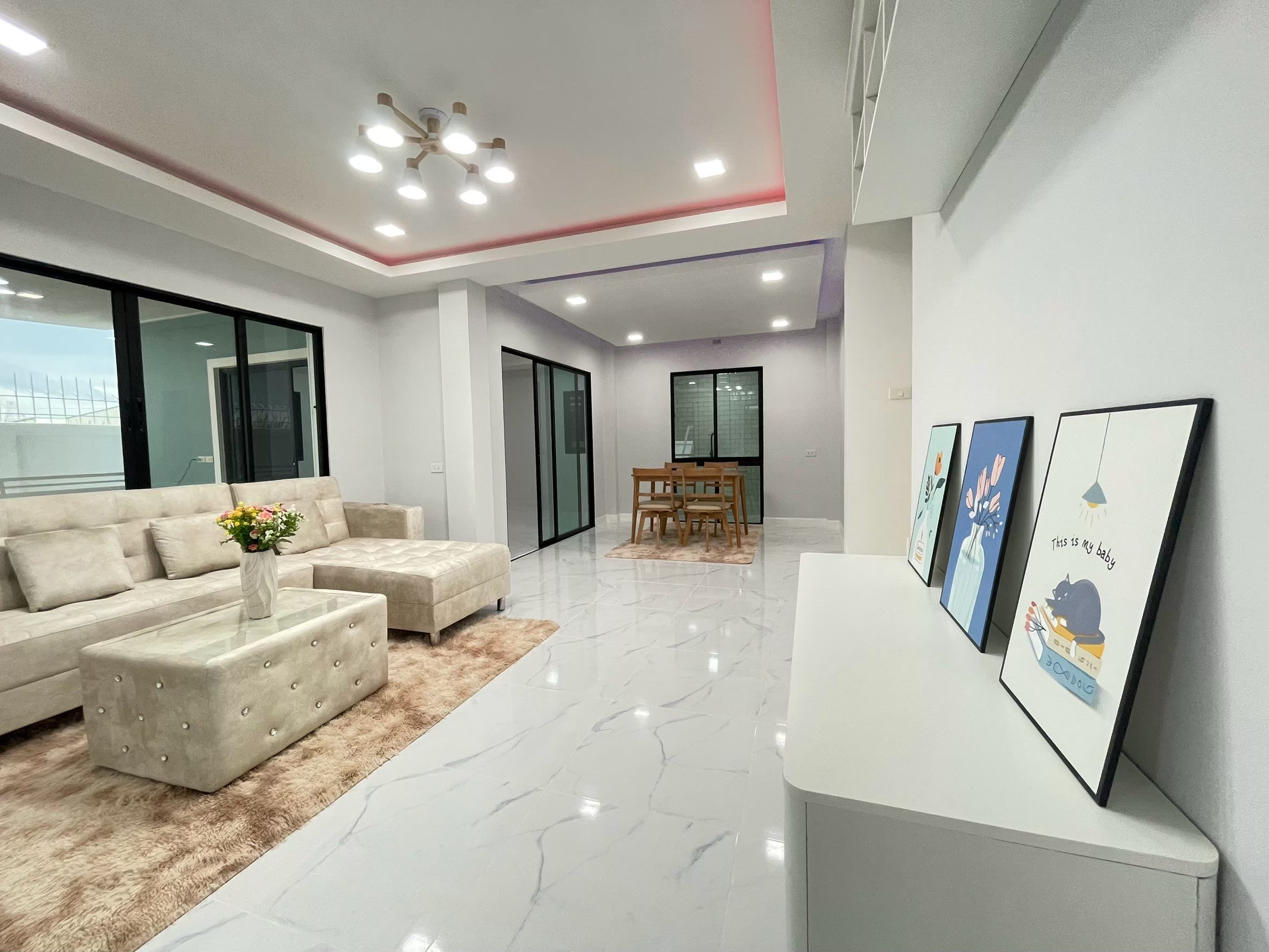 บ้านเดี่ยว 2 ชั้น 4 ห้องนอน 3 ห้องน้ำ พร้อมเข้าอยู่ หมู่บ้านบ้านฟ้ากรีนพาร์ค รังสิต - คลอง 3  - รูปที่ 9